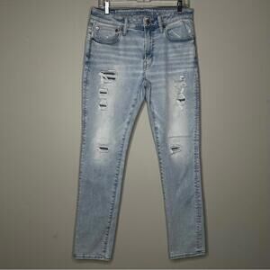 Light Blue Distressed Women Jeans